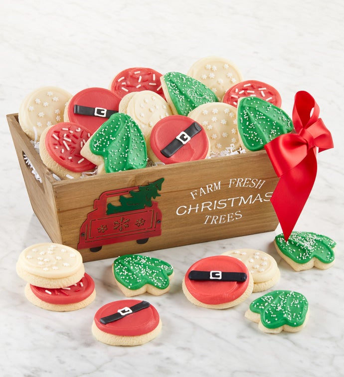 Holiday Tree Farm Frosted Cookie Crate   Medium